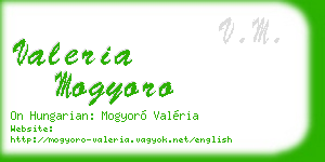 valeria mogyoro business card