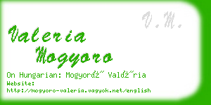 valeria mogyoro business card